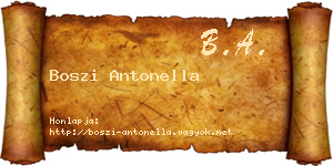 Boszi Antonella névjegykártya